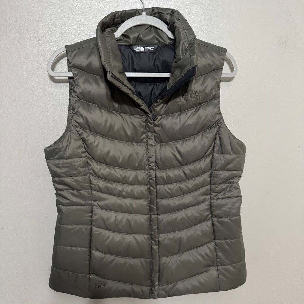 The North Face Women's Aconcagua 550 Down Vest in an olive green size medium